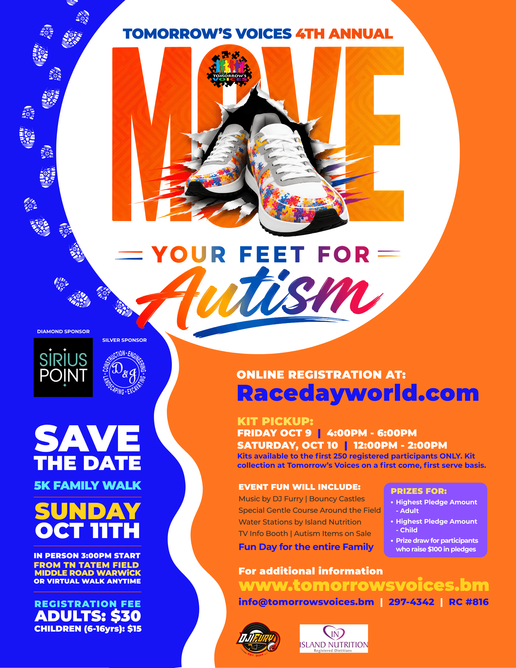 Tomorrow's Voices 4th Annual Move Your Feet for Autism 5K Family Walk