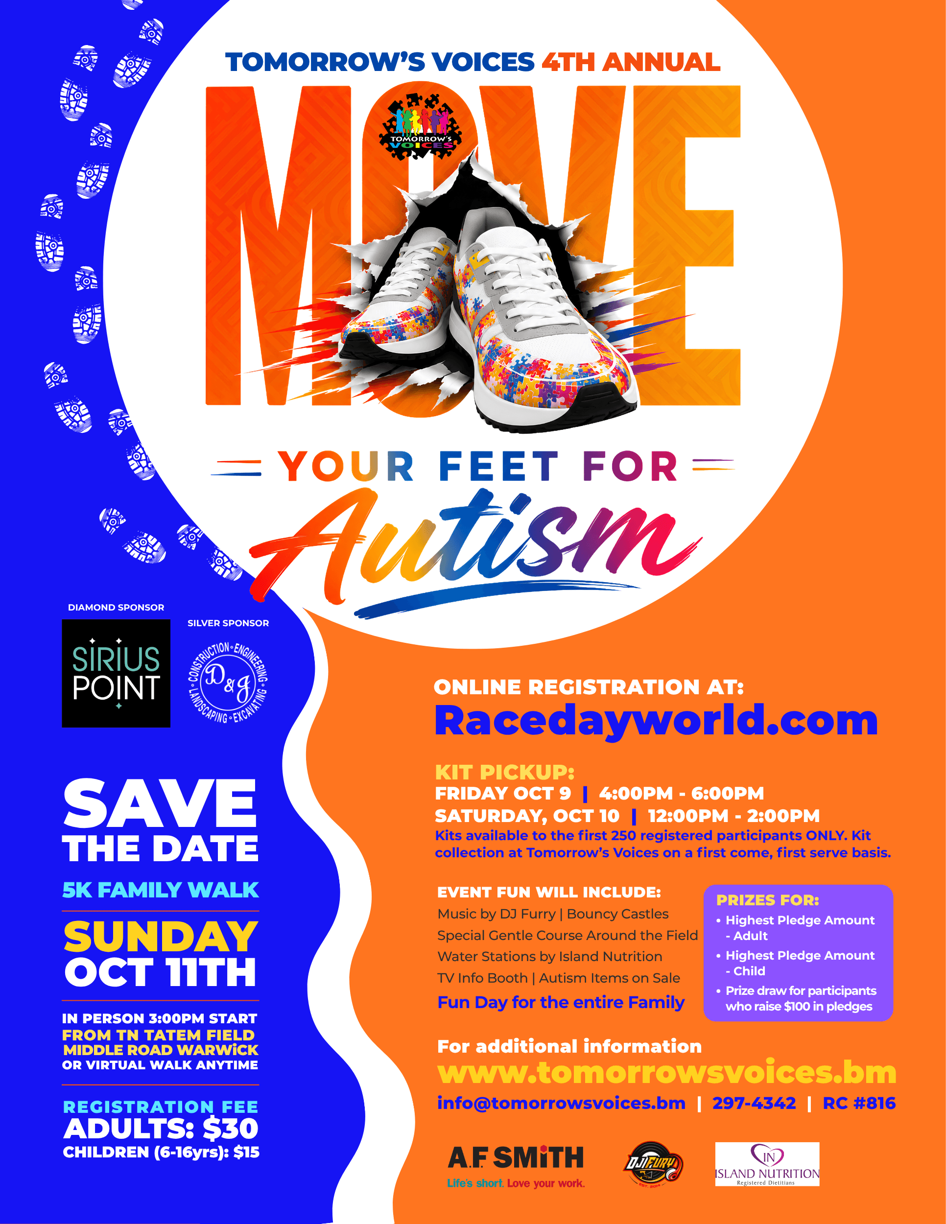 Tomorrow's Voices 4th Annual Move Your Feet for Autism 5K Family Walk